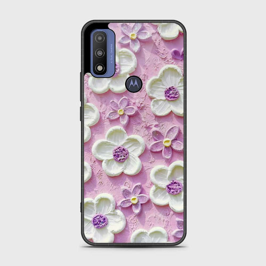 Motorola G Pure 2021 Cover - Floral Series - Design 4 - Purple & White - HQ Premium Shine Durable Shatterproof Case