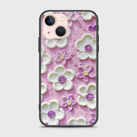 iPhone 14 Plus Cover - Floral Series - Design 4 - Purple & White - HQ Premium Shine Durable Shatterproof Case