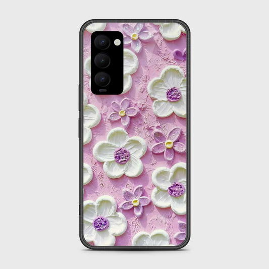 Tecno Camon 18 Cover - Floral Series - Design 4 - Purple & White - HQ Premium Shine Durable Shatterproof Case