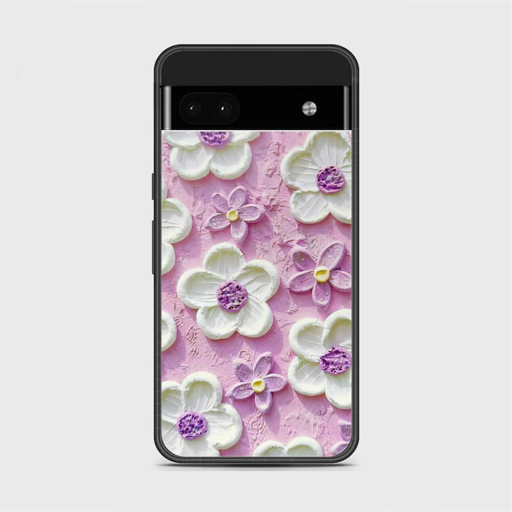 Google Pixel 7 Cover - Floral Series - Design 4 - Purple & White - HQ Premium Shine Durable Shatterproof Case