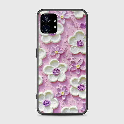 Nothing Phone 1 Cover - Floral Series - Design 4 - Purple & White - HQ Premium Shine Durable Shatterproof Case