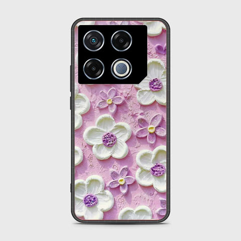 Infinix GT 20 Pro Cover - Floral Series - Design 4 - Purple & White - HQ Premium Shine Durable Shatterproof Case