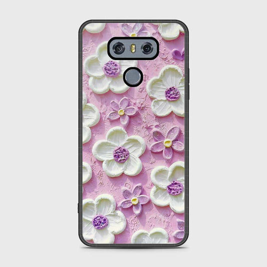 LG G6 Cover - Floral Series - Design 4 - Purple & White - HQ Premium Shine Durable Shatterproof Case