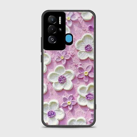 Tecno Pova Neo Cover - Floral Series - Design 4 - Purple & White - HQ Premium Shine Durable Shatterproof Case