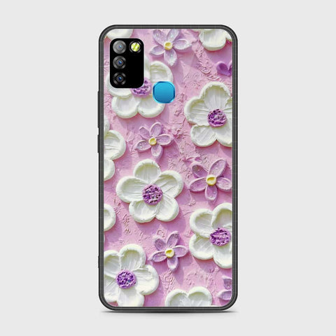 Infinix Smart 5 Cover - Floral Series - Design 4 - Purple & White - HQ Premium Shine Durable Shatterproof Case