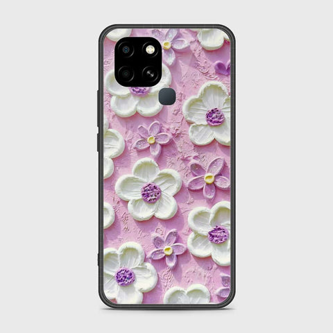 Infinix Smart 6 Cover - Floral Series - Design 4 - Purple & White - HQ Premium Shine Durable Shatterproof Case