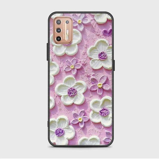 Motorola Moto G9 Plus Cover - Floral Series - Design 4 - Purple & White - HQ Premium Shine Durable Shatterproof Case