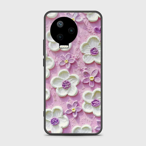 Infinix Note 12 Pro Cover - Floral Series - Design 4 - Purple & White - HQ Premium Shine Durable Shatterproof Case