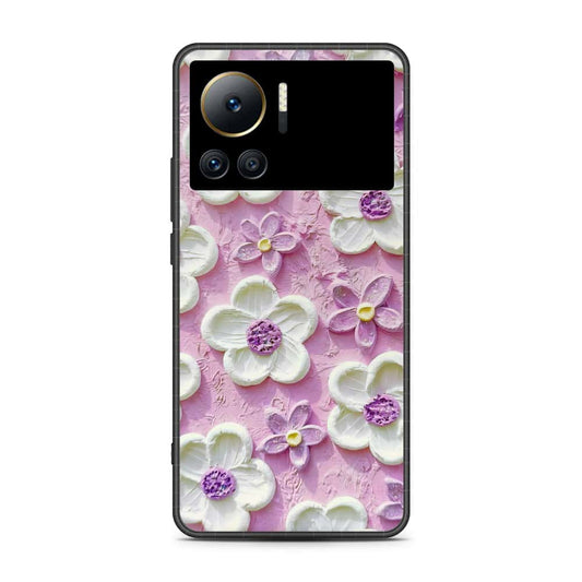 Infinix Note 12 VIP Cover - Floral Series - Design 4 - Purple & White - HQ Premium Shine Durable Shatterproof Case