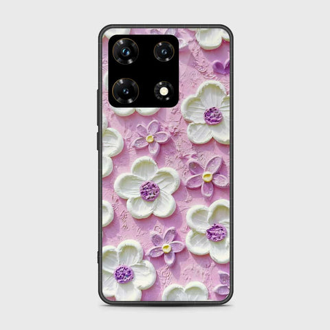 Infinix Note 30 Pro Cover - Floral Series - Design 4 - Purple & White - HQ Premium Shine Durable Shatterproof Case