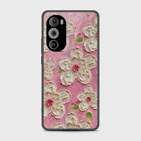 Motorola Edge 30 Pro Cover - Floral Series - Design 5 - Pink & White - HQ Premium Shine Durable Shatterproof Case