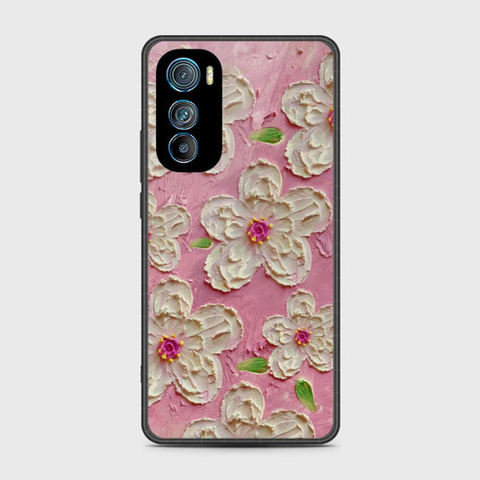 Motorola Edge 30 Cover - Floral Series - Design 5 - Pink & White - HQ Premium Shine Durable Shatterproof Case