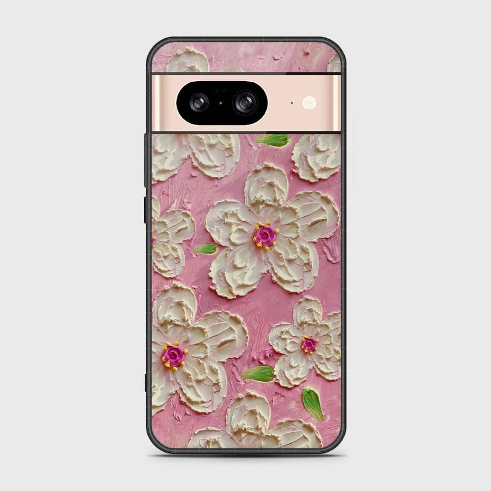 Google Pixel 8 Cover - Floral Series - Design 5 - Pink & White - HQ Premium Shine Durable Shatterproof Case