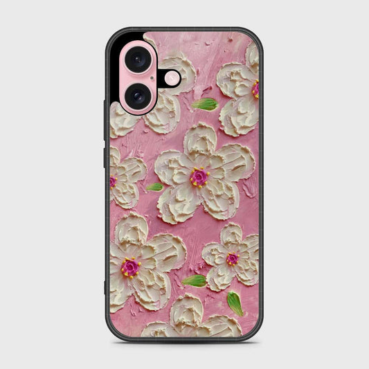 iPhone 16 Cover - Floral Series - Design 5 - Pink & White - HQ Premium Shine Durable Shatterproof Case