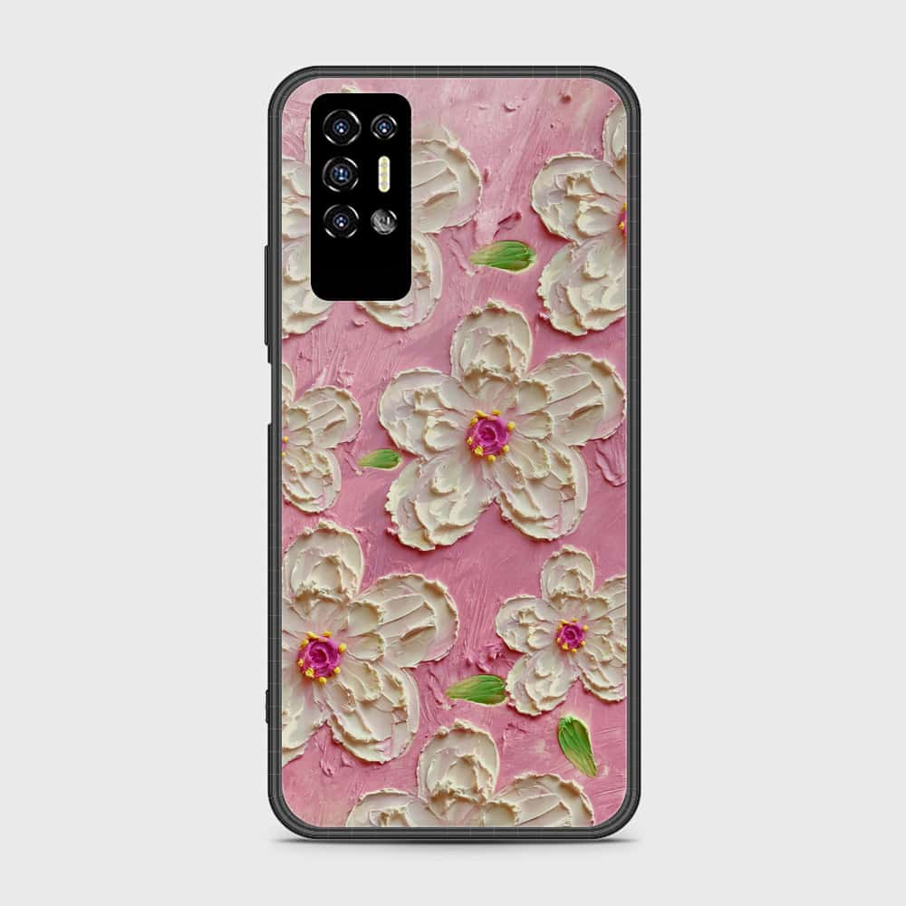 Tecno Pova 2 Cover - Floral Series - Design 5 - Pink & White - HQ Premium Shine Durable Shatterproof Case