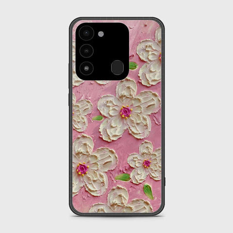 Tecno Spark 8C Cover - Floral Series - Design 5 - Pink & White - HQ Premium Shine Durable Shatterproof Case