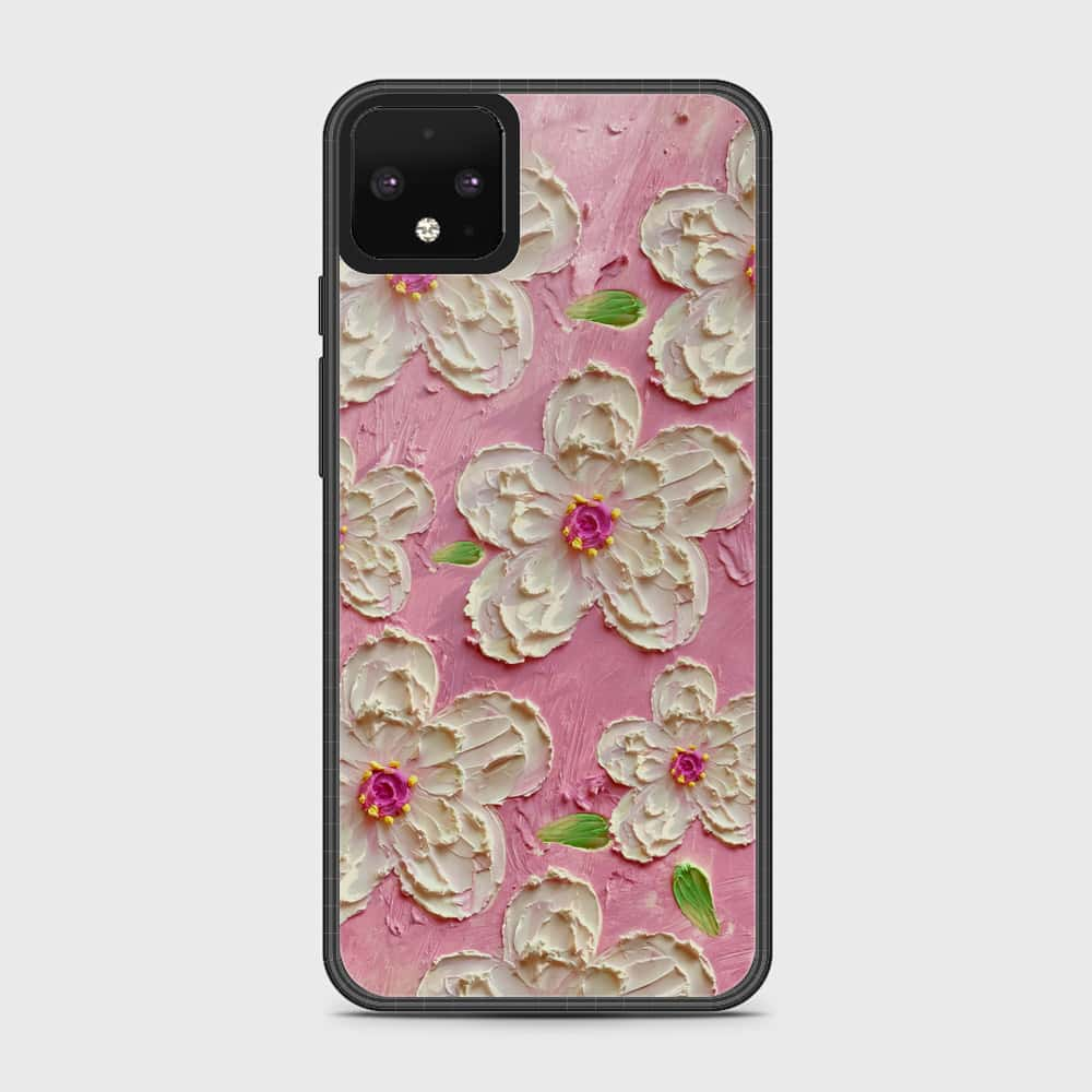 Google Pixel 4 Cover - Floral Series - Design 5 - Pink & White - HQ Premium Shine Durable Shatterproof Case