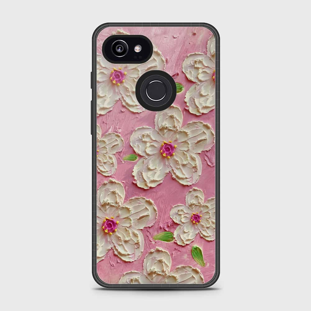 Google Pixel 3 Cover - Floral Series - Design 5 - Pink & White - HQ Premium Shine Durable Shatterproof Case