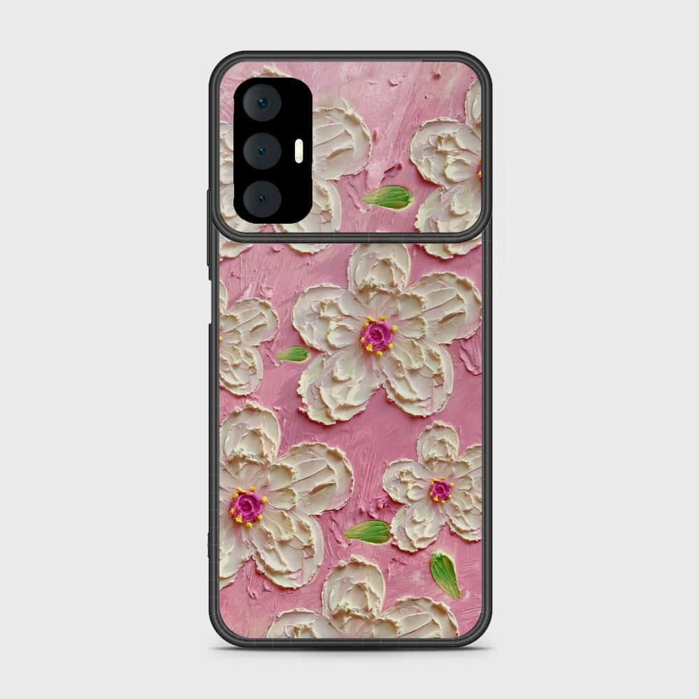 Tecno Spark 8 Pro Cover - Floral Series - Design 5 - Pink & White - HQ Premium Shine Durable Shatterproof Case