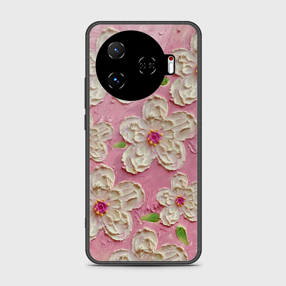 Tecno Camon 30 Pro 5G Cover - Floral Series - Design 5 - Pink & White - HQ Premium Shine Durable Shatterproof Case