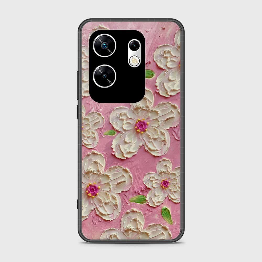 Infinix Zero 30 4G Cover - Floral Series - Design 5 - Pink & White - HQ Premium Shine Durable Shatterproof Case