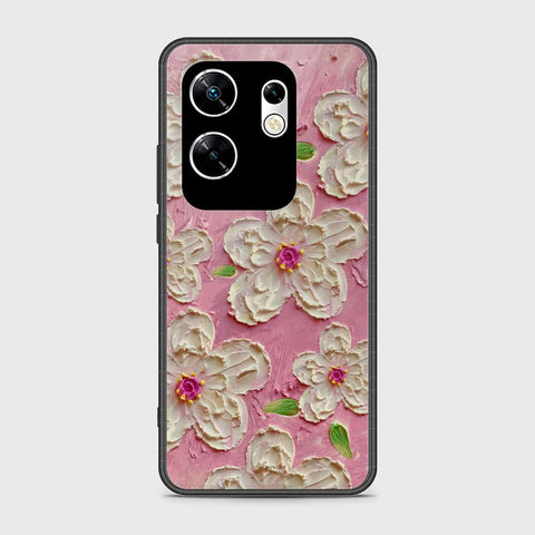 Infinix Zero 30 4G Cover - Floral Series - Design 5 - Pink & White - HQ Premium Shine Durable Shatterproof Case