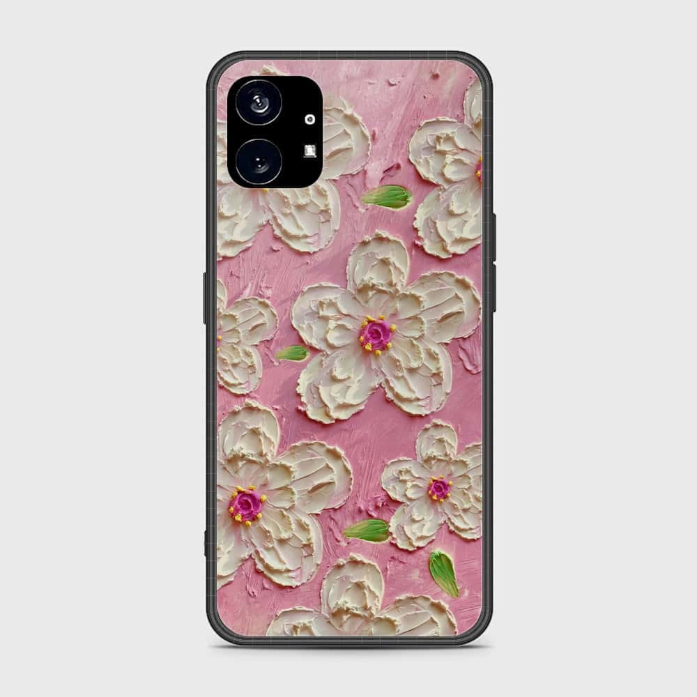 Nothing Phone 1 Cover - Floral Series - Design 5 - Pink & White - HQ Premium Shine Durable Shatterproof Case