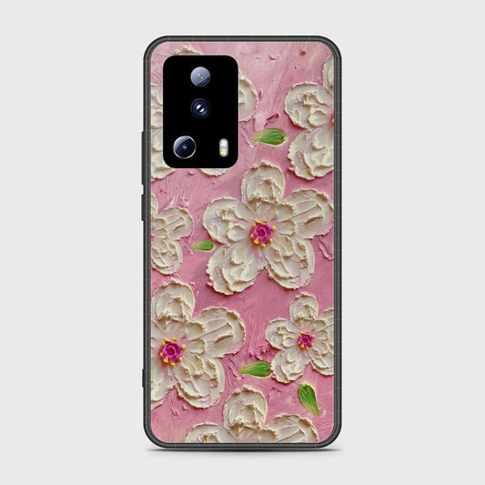 Xiaomi 13 Lite Cover - Floral Series - Design 5 - Pink & White - HQ Premium Shine Durable Shatterproof Case