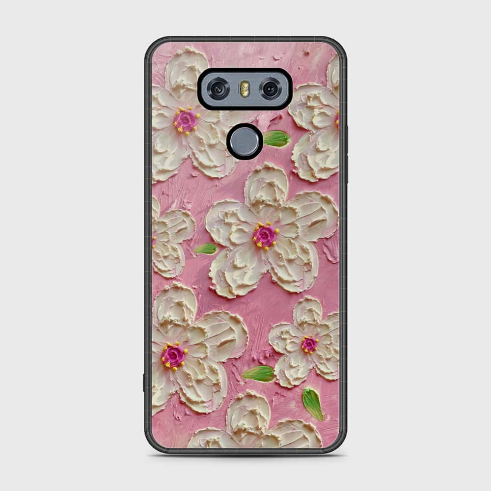 LG G6 Cover - Floral Series - Design 5 - Pink & White - HQ Premium Shine Durable Shatterproof Case