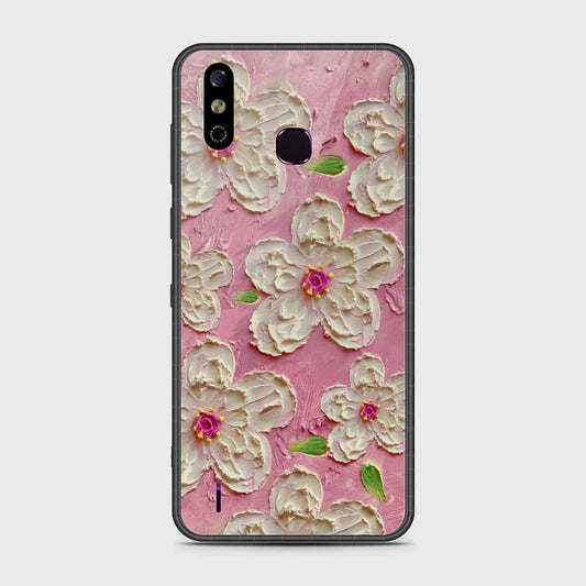 Infinix Smart 4 Cover - Floral Series - Design 5 - Pink & White - HQ Premium Shine Durable Shatterproof Case