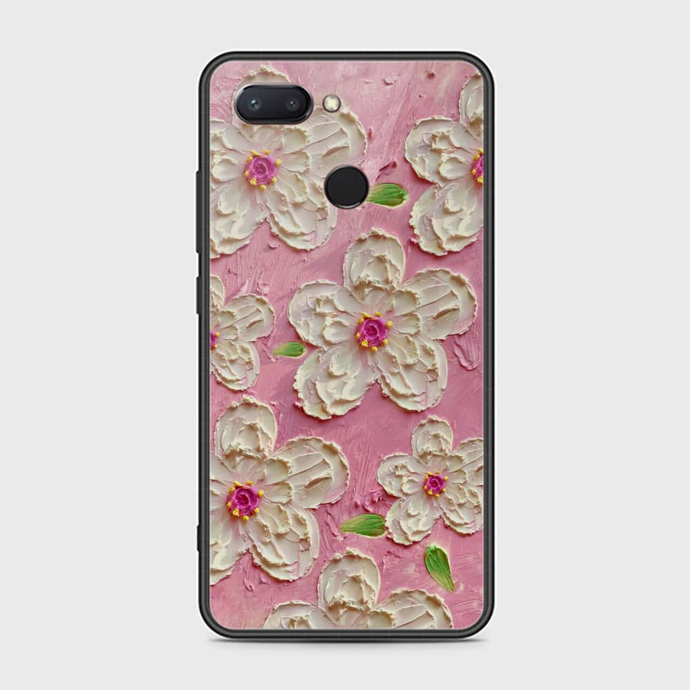 Xiaomi Mi 8 Lite Cover - Floral Series - Design 5 - Pink & White - HQ Premium Shine Durable Shatterproof Case