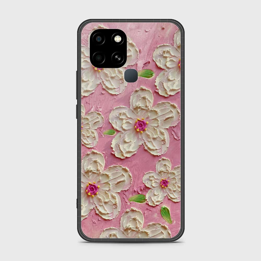 Infinix Smart 6 Cover - Floral Series - Design 5 - Pink & White - HQ Premium Shine Durable Shatterproof Case