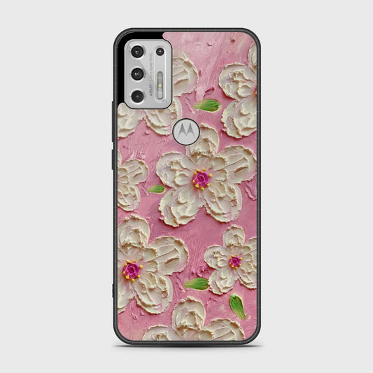 Motorola Moto G Stylus 2021 Cover - Floral Series - Design 5 - Pink & White - HQ Premium Shine Durable Shatterproof Case