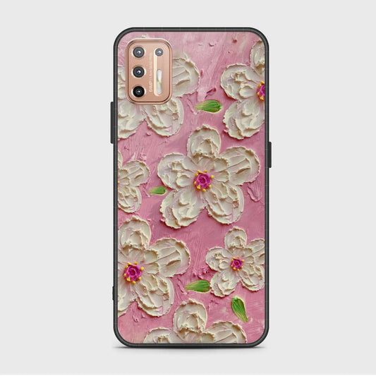 Motorola Moto G9 Plus Cover - Floral Series - Design 5 - Pink & White - HQ Premium Shine Durable Shatterproof Case