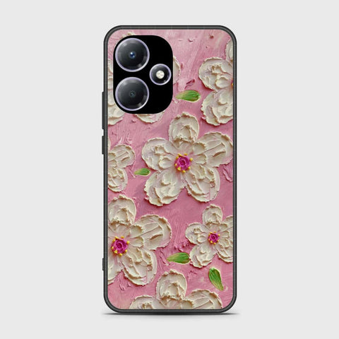 Infinix Hot 30 Play Cover - Floral Series - Design 5 - Pink & White - HQ Premium Shine Durable Shatterproof Case