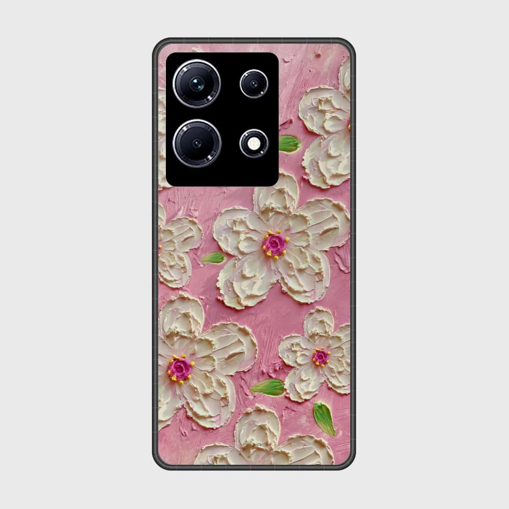 Infinix Note 30 Cover - Floral Series - Design 5 - Pink & White - HQ Premium Shine Durable Shatterproof Case