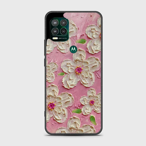 Motorola Moto G Stylus 5G Cover - Floral Series - Design 5 - Pink & White - HQ Premium Shine Durable Shatterproof Case