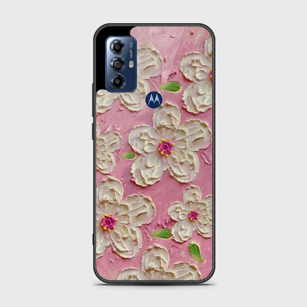 Motorola G Pure 2022 Cover - Floral Series - Design 5 - Pink & White - HQ Premium Shine Durable Shatterproof Case