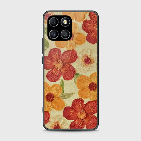 Honor X6 Cover - Floral Series - Design 6 - Red & Orange - HQ Premium Shine Durable Shatterproof Case