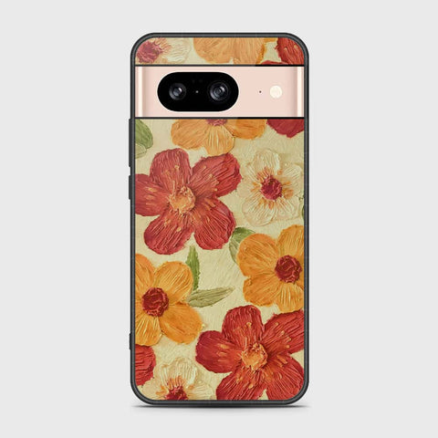 Google Pixel 8 Cover - Floral Series - Design 6 - Red & Orange - HQ Premium Shine Durable Shatterproof Case