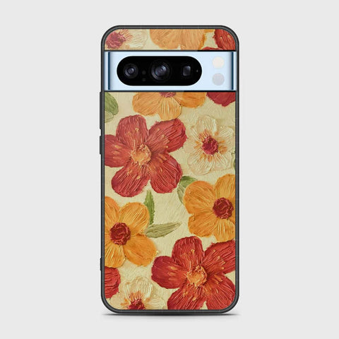 Google Pixel 8 Pro Cover - Floral Series - Design 6 - Red & Orange - HQ Premium Shine Durable Shatterproof Case