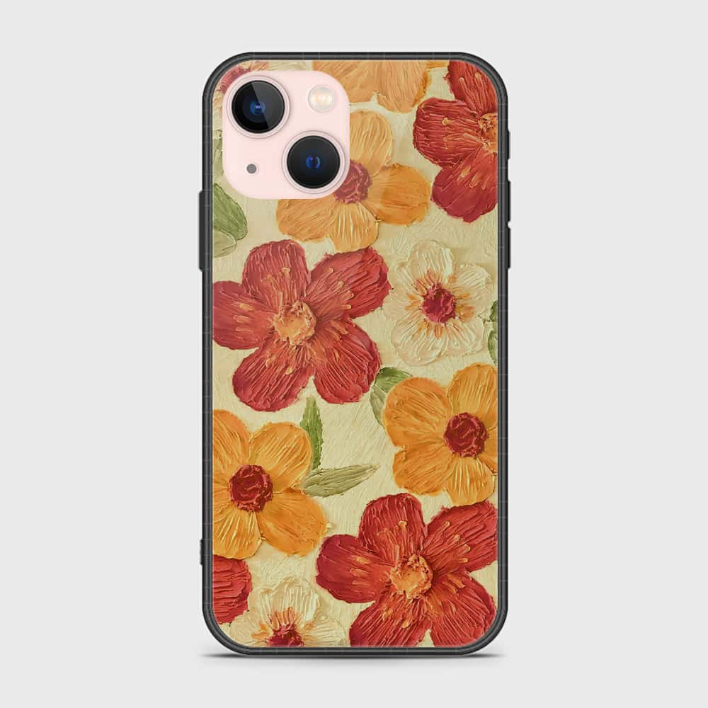 iPhone 14 Plus Cover - Floral Series - Design 6 - Red & Orange - HQ Premium Shine Durable Shatterproof Case