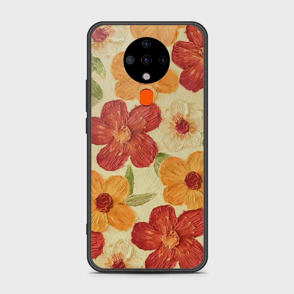 Tecno Spark 6 Cover - Floral Series - Design 6 - Red & Orange - HQ Premium Shine Durable Shatterproof Case