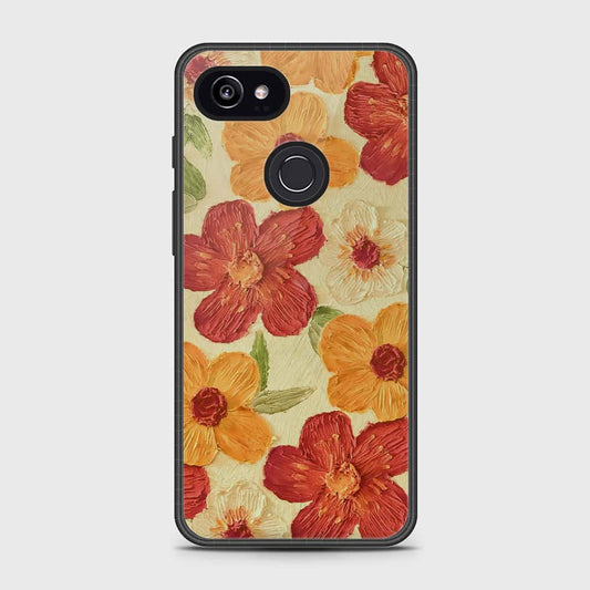 Google Pixel 3 XL Cover - Floral Series - Design 6 - Red & Orange - HQ Premium Shine Durable Shatterproof Case