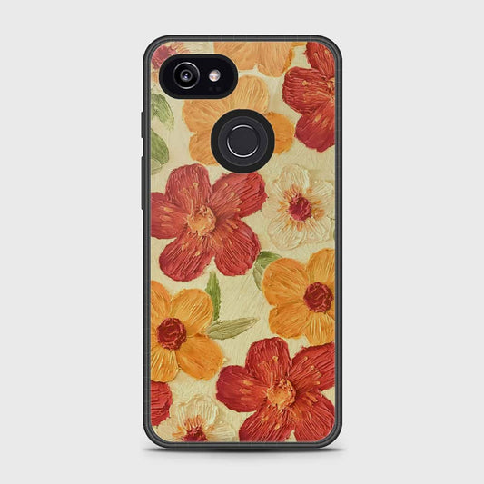 Google Pixel 3 Cover - Floral Series - Design 6 - Red & Orange - HQ Premium Shine Durable Shatterproof Case