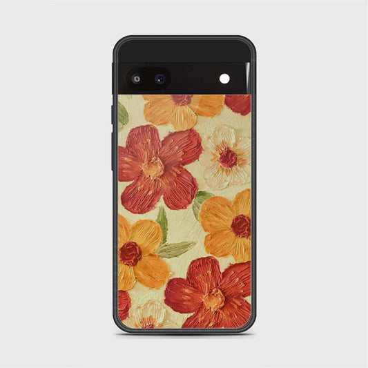 Google Pixel 6a Cover - Floral Series - Design 6 - Red & Orange - HQ Premium Shine Durable Shatterproof Case