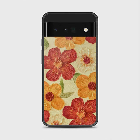 Google Pixel 6 Pro Cover - Floral Series - Design 6 - Red & Orange - HQ Premium Shine Durable Shatterproof Case