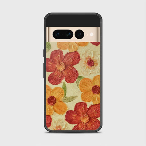 Google Pixel 7 Pro Cover - Floral Series - Design 6 - Red & Orange - HQ Premium Shine Durable Shatterproof Case