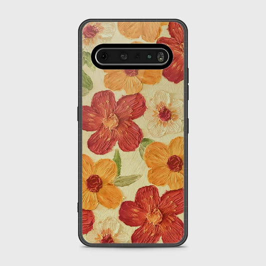 LG V60 ThinQ 5G Cover - Floral Series - Design 6 - Red & Orange - HQ Premium Shine Durable Shatterproof Case