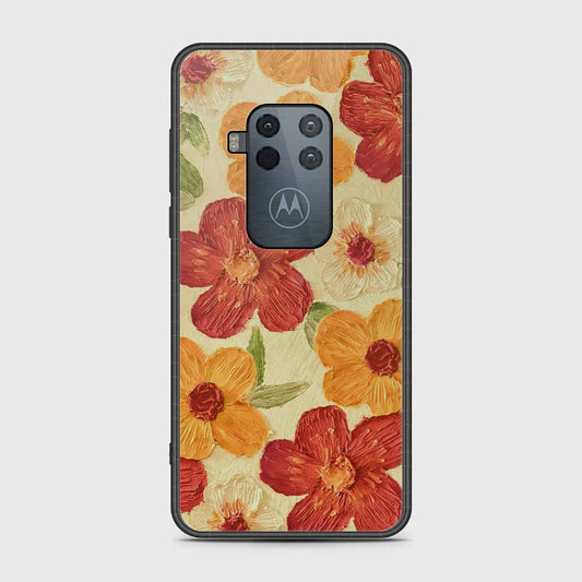 Motorola Moto One Zoom Cover - Floral Series - Design 6 - Red & Orange - HQ Premium Shine Durable Shatterproof Case